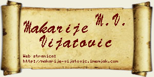 Makarije Vijatović vizit kartica
